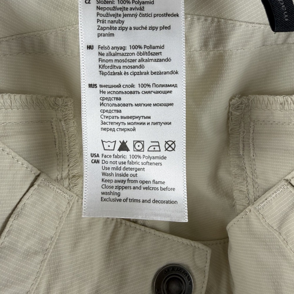 Mammut Womens Pants Sz 8 Cargo Zip Ivory Gorpcore Outdoor Granola Hiking Utility - Picture 13 of 13